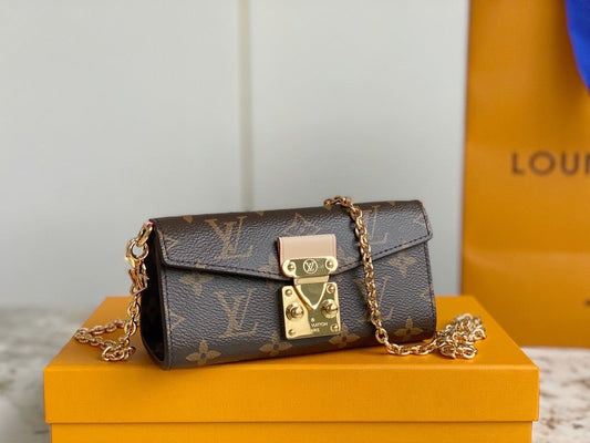 LV Bitsy Mini Pouch Leather with Brand Box