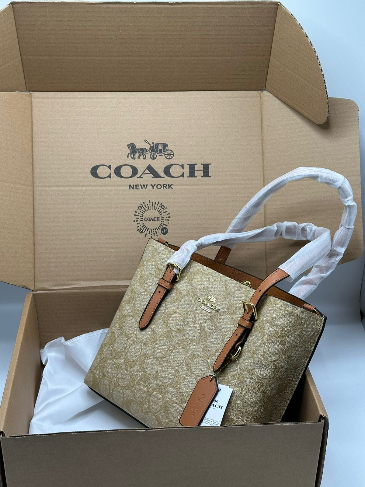 Coach Medium Tote with Brand Box