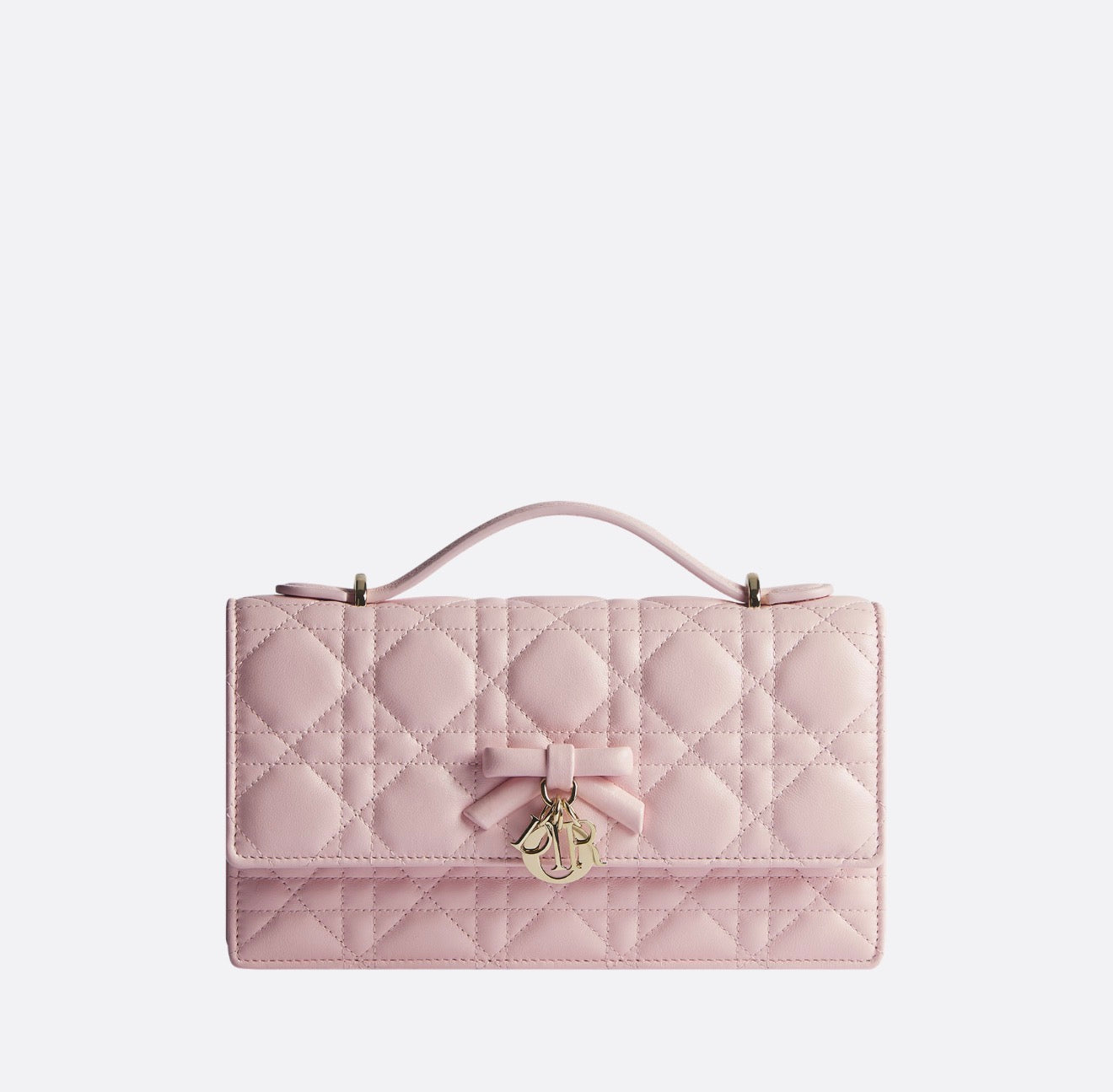 Dior Mini Soupir Pink Cannage Bag with Complete Packaging- Genuine Leather