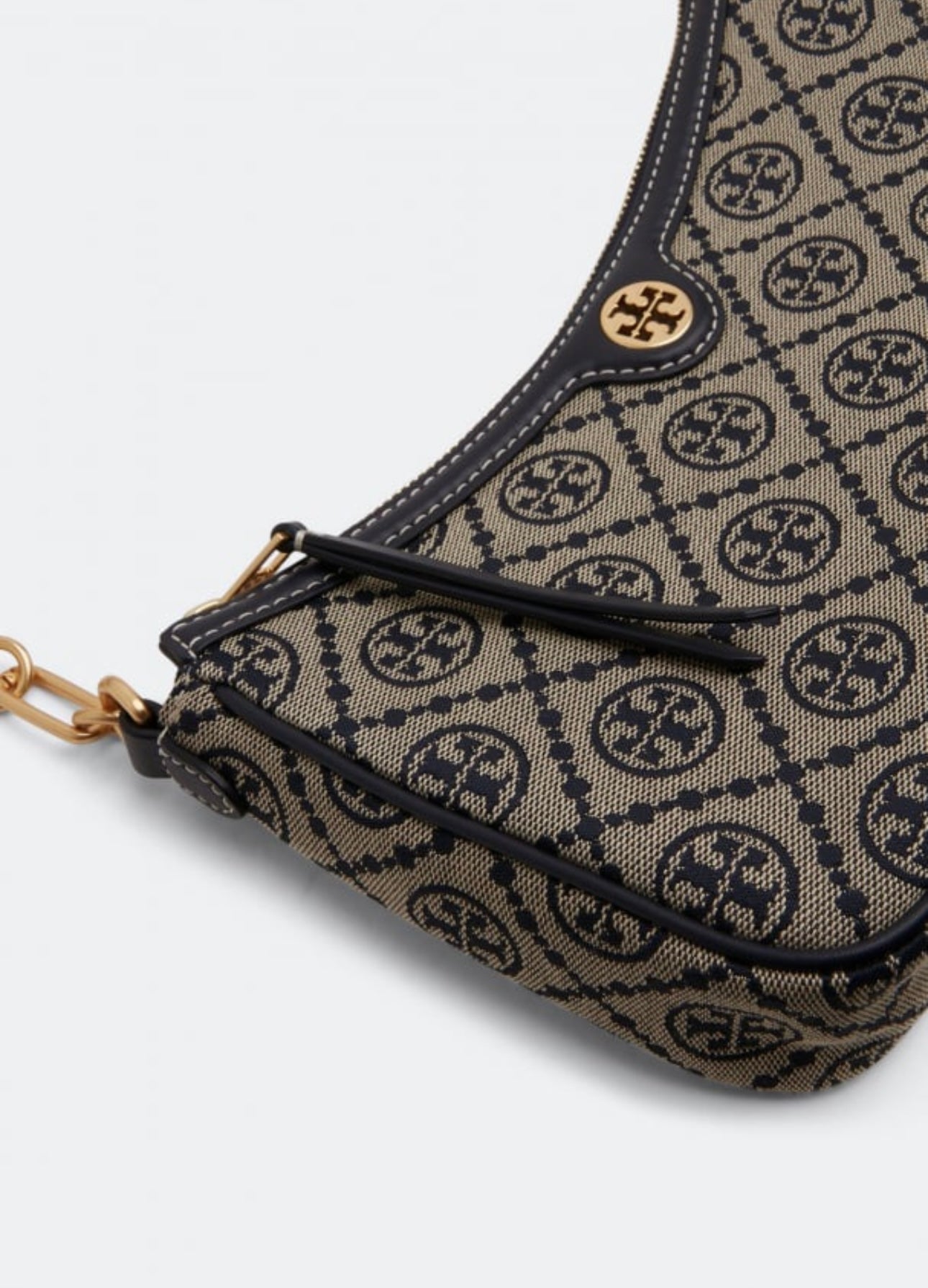 Tory Burch T Monogram Jacquard Logo Shoulder Bag with Brand Box