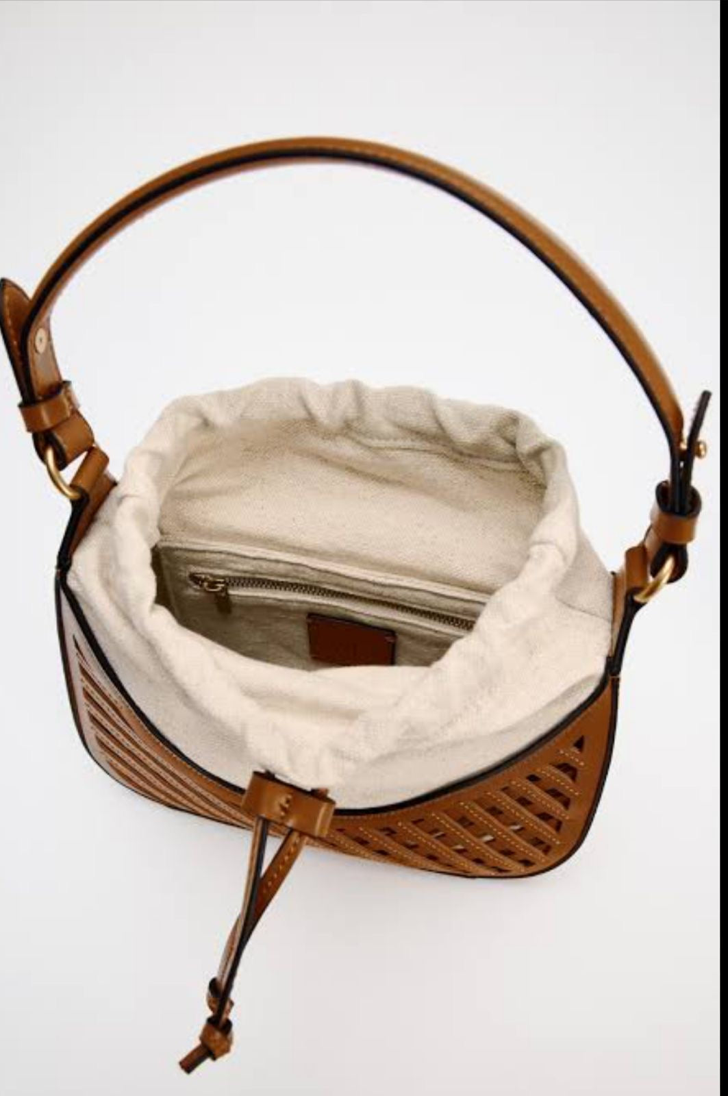 Zara Contrasting Bucket Bag