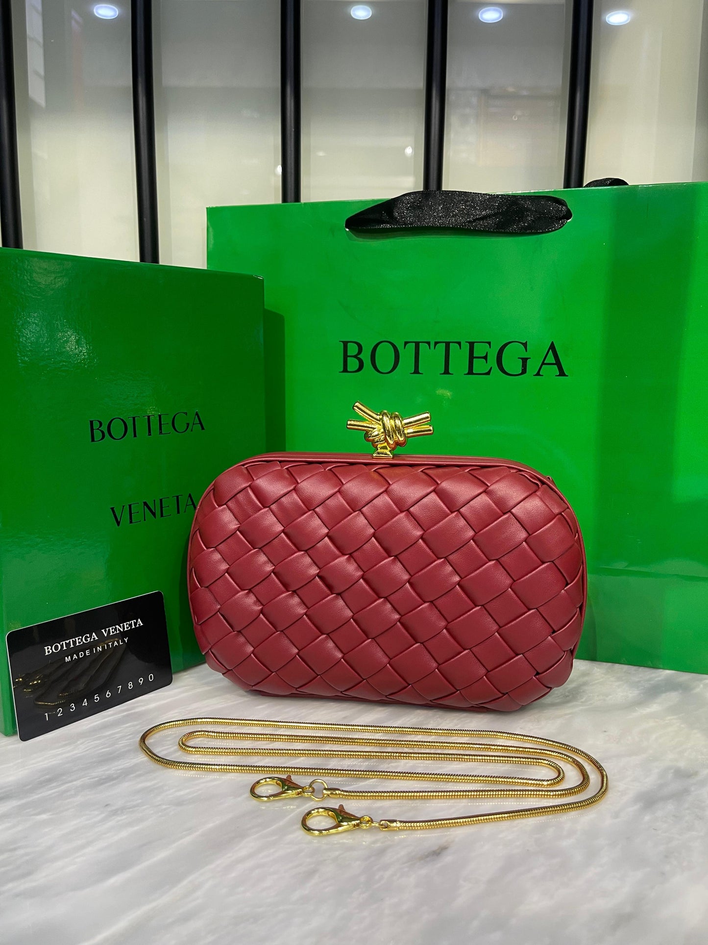 Bottega Veneta Knot Clutch with Brand Box and Dust Bag