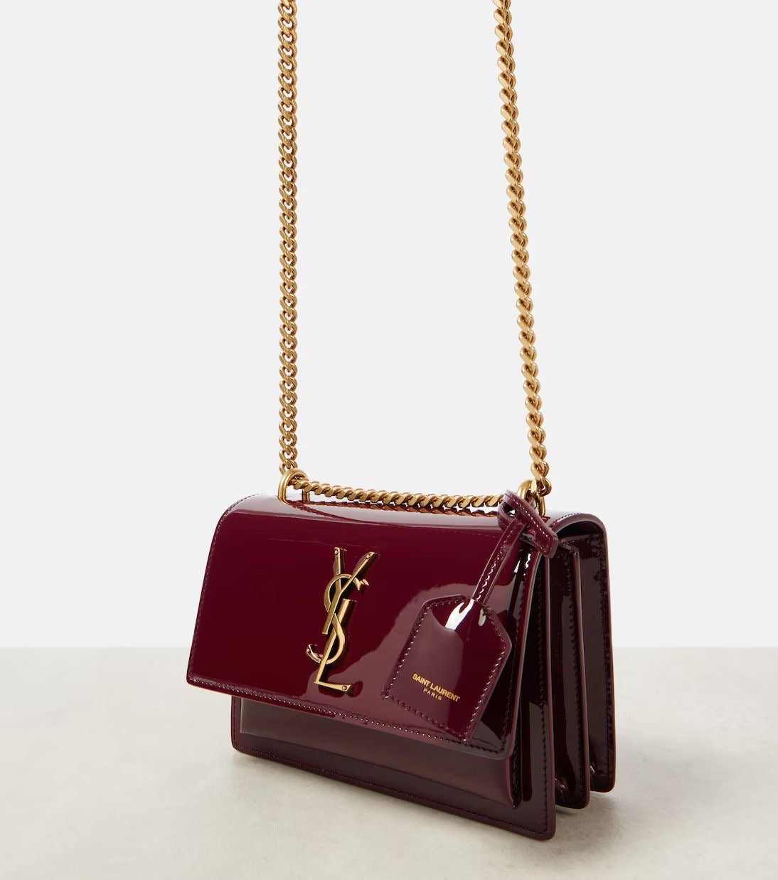 YSL Sunset Patent Leather Bag with Brand Box
