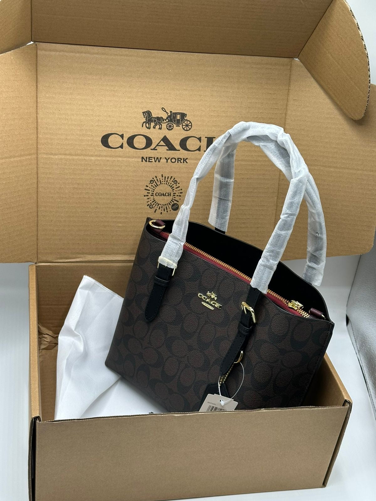 Coach Medium Tote with Brand Box