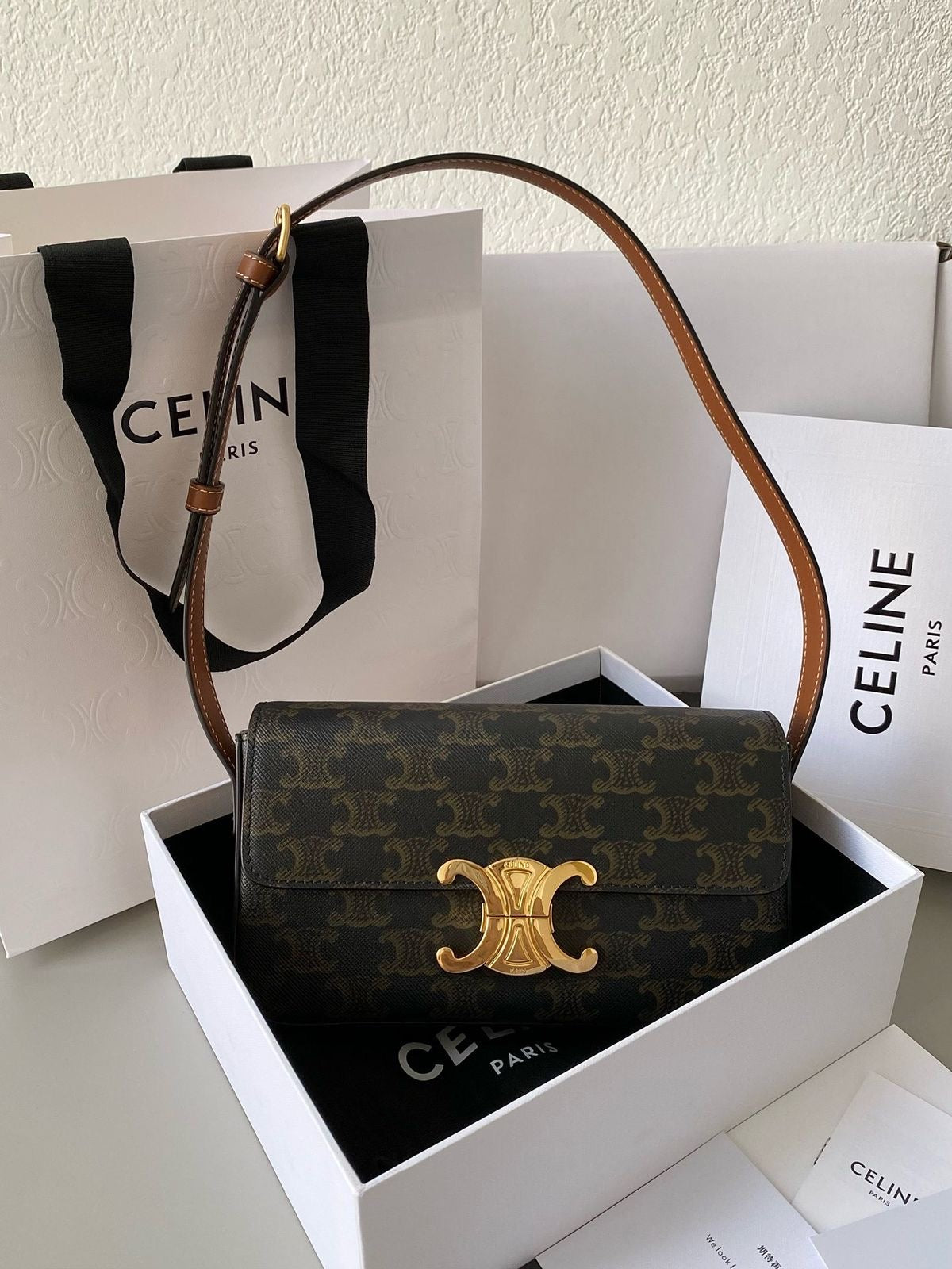 Celine Triomphe with Brand Box