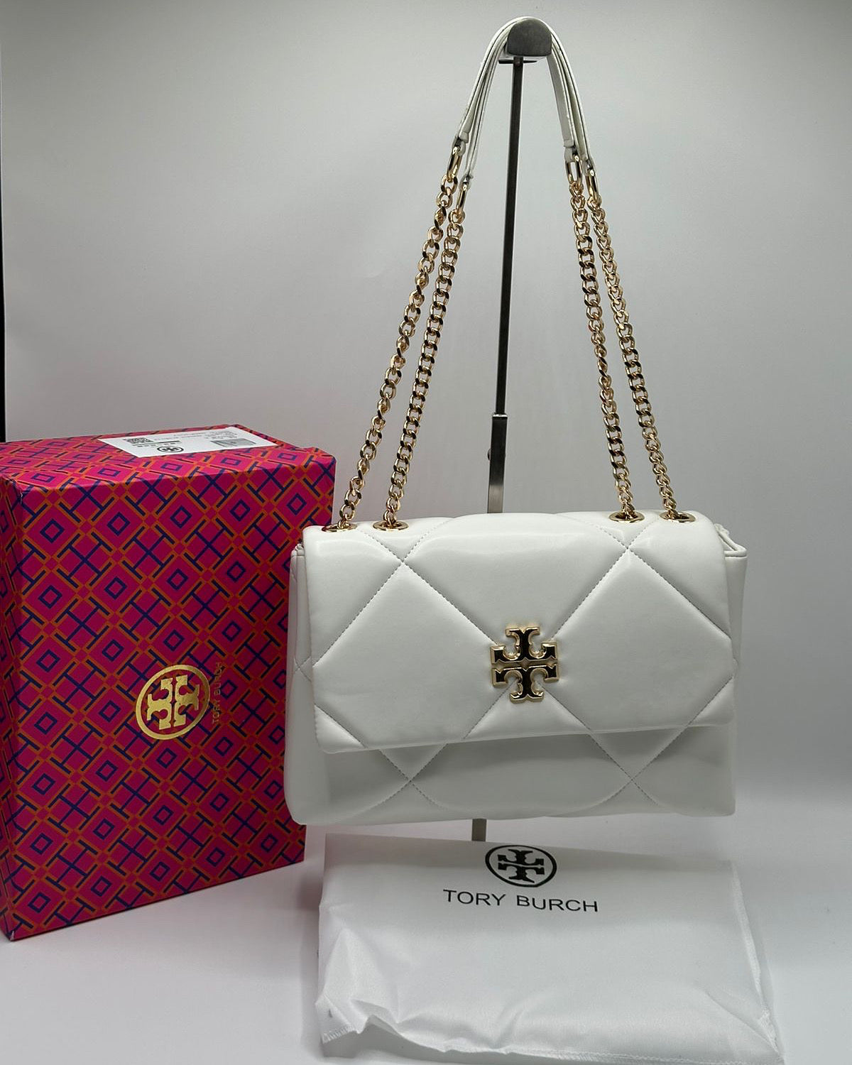 Tory Burch Quilted Shoulder Bag with Box