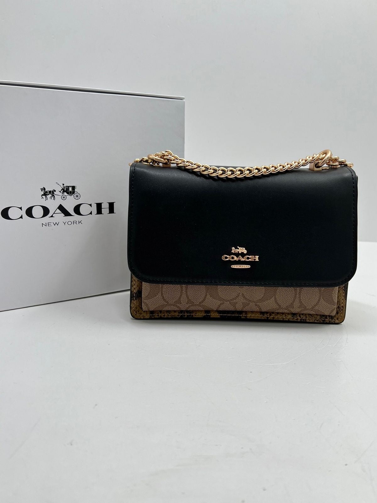 COACH Handbag with Brand Box- Black Color