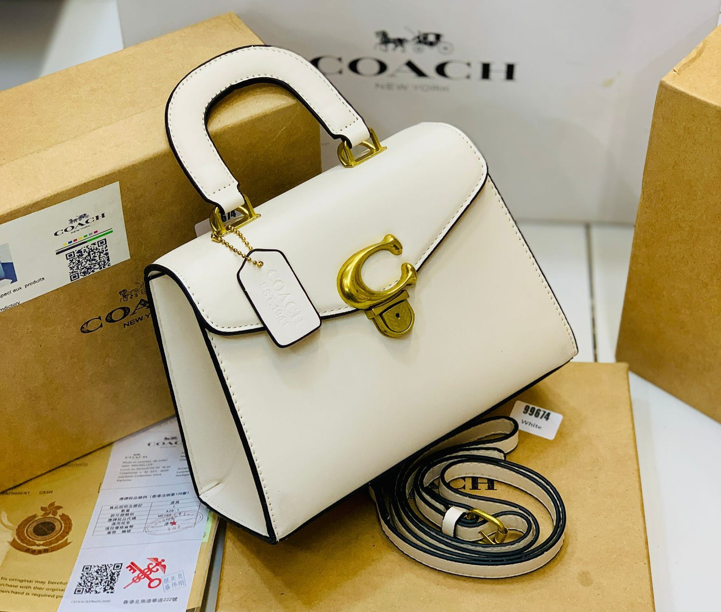 Coach Bag with Brand Box