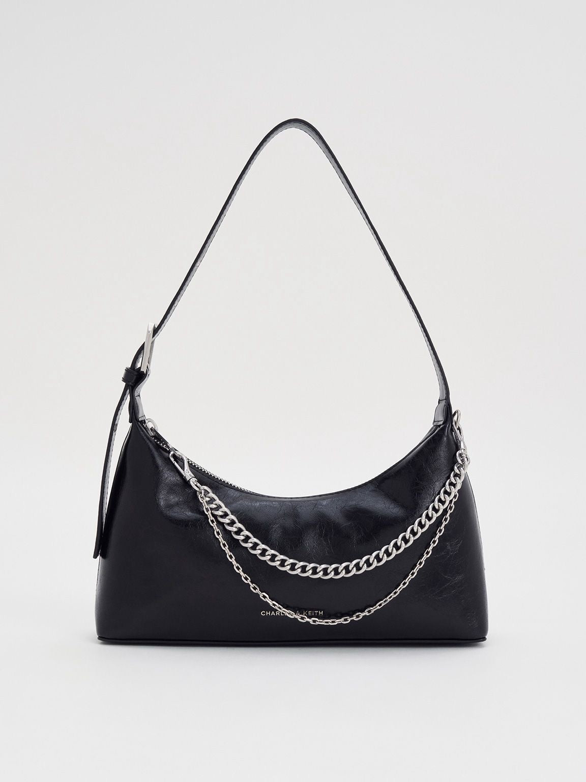 Charles & Keith Atwood Chain Embellished Shoulder Bag