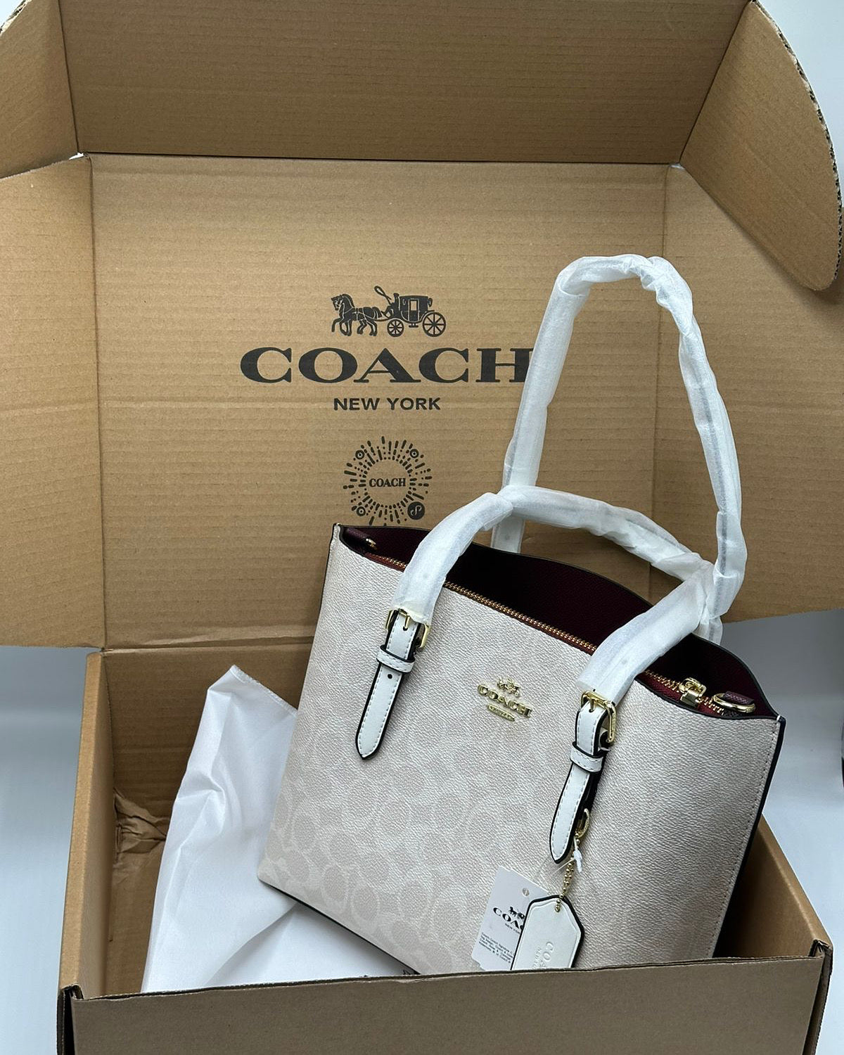Coach Medium Tote with Brand Box