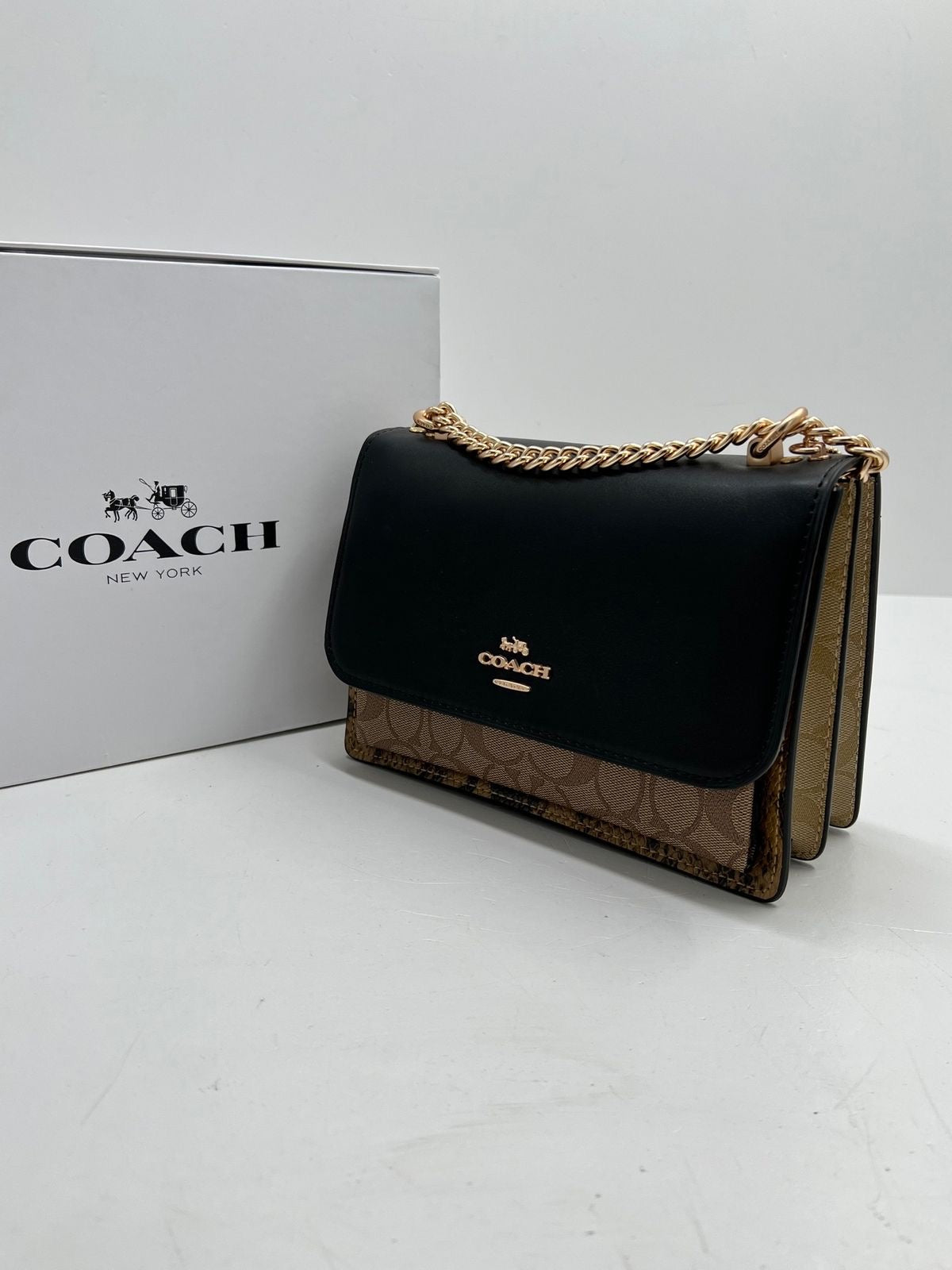 COACH Handbag with Brand Box- Black Color