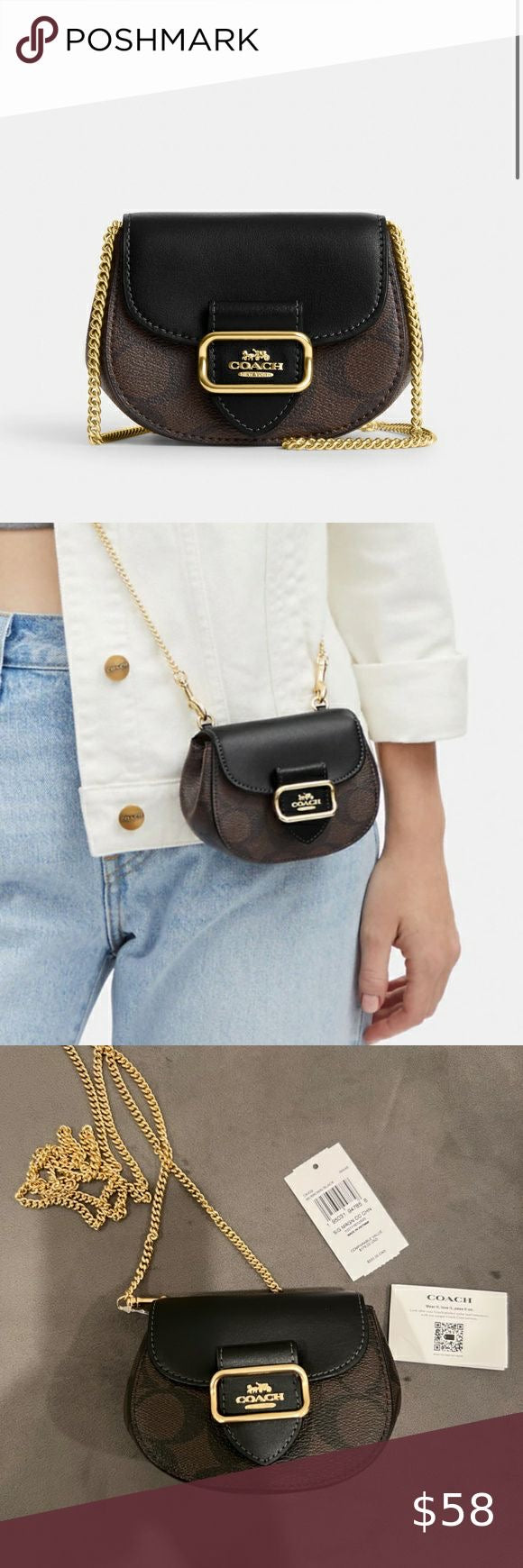 Coach Morgan Card Case with Brand Box and Dust Bag