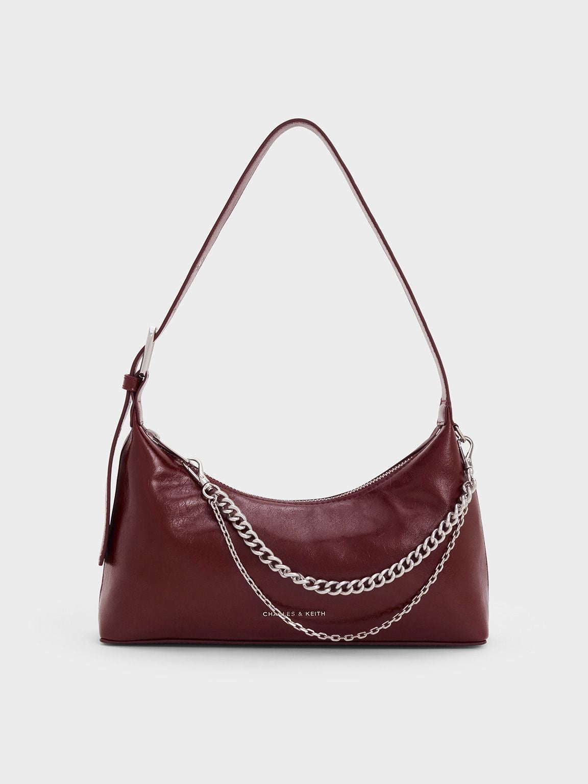 Charles & Keith Atwood Chain Embellished Shoulder Bag