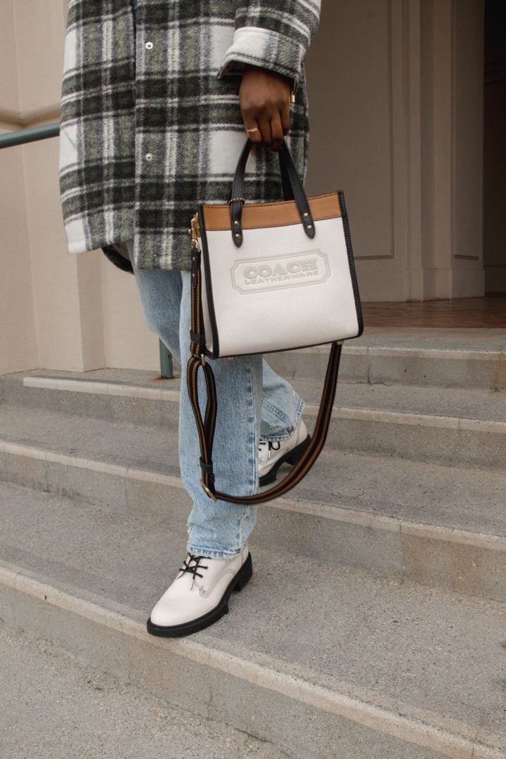Coach Leather Small Tote with Brand Box