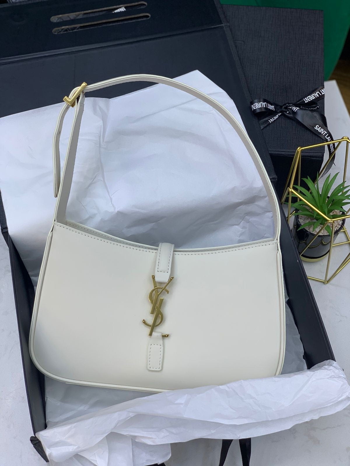 YSL Hobo White