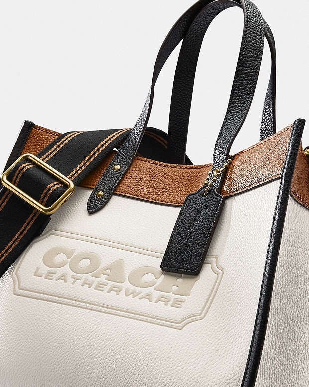COACH Leather Tote Bag with Brand Box
