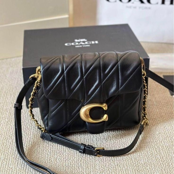 Coach Time Sqaure Quilted Tabby 17 with Brand Box