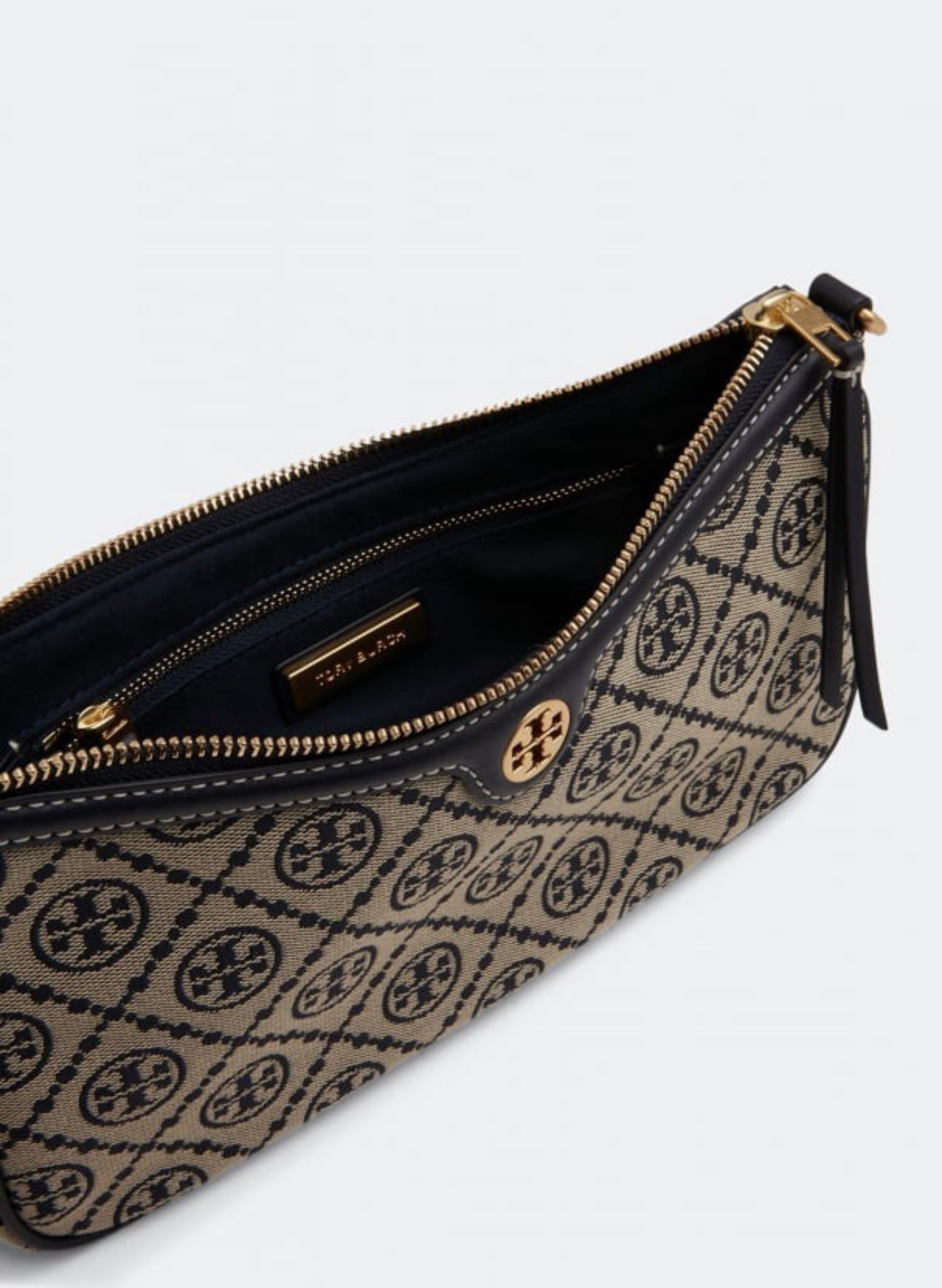 Tory Burch T Monogram Jacquard Logo Shoulder Bag with Brand Box