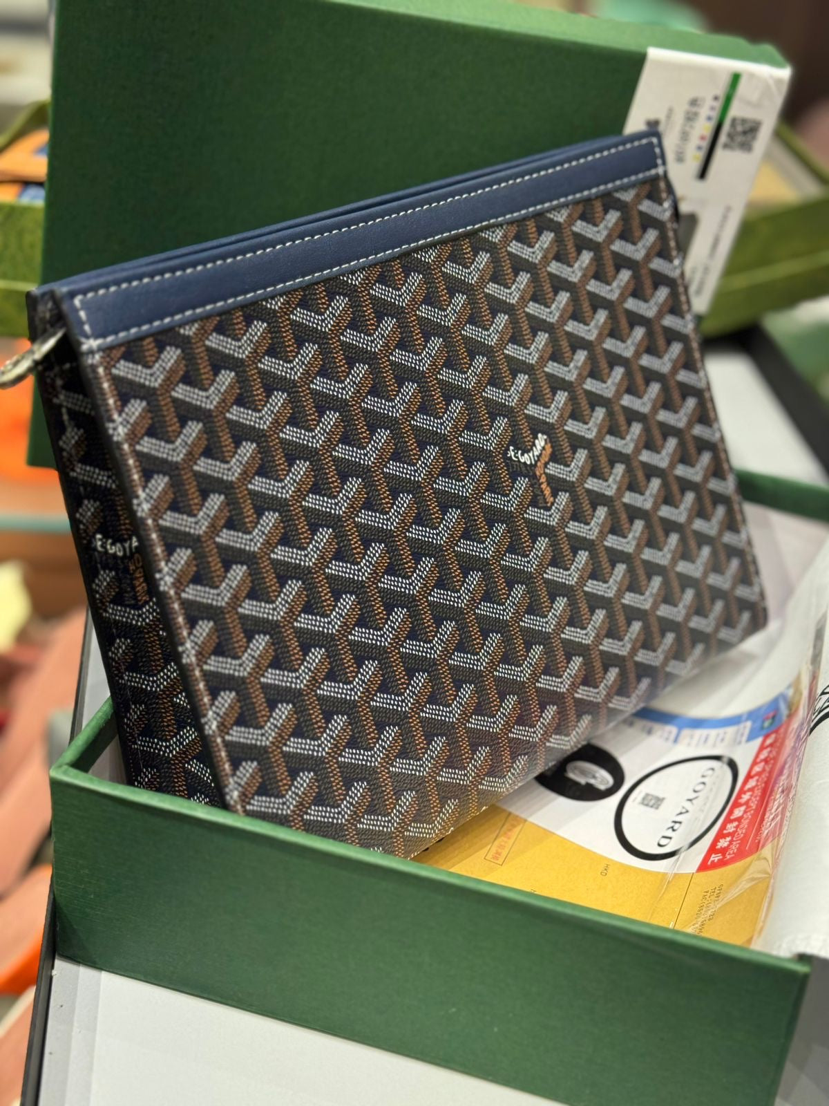 Goyard Senat MM Pouch with Brand Box
