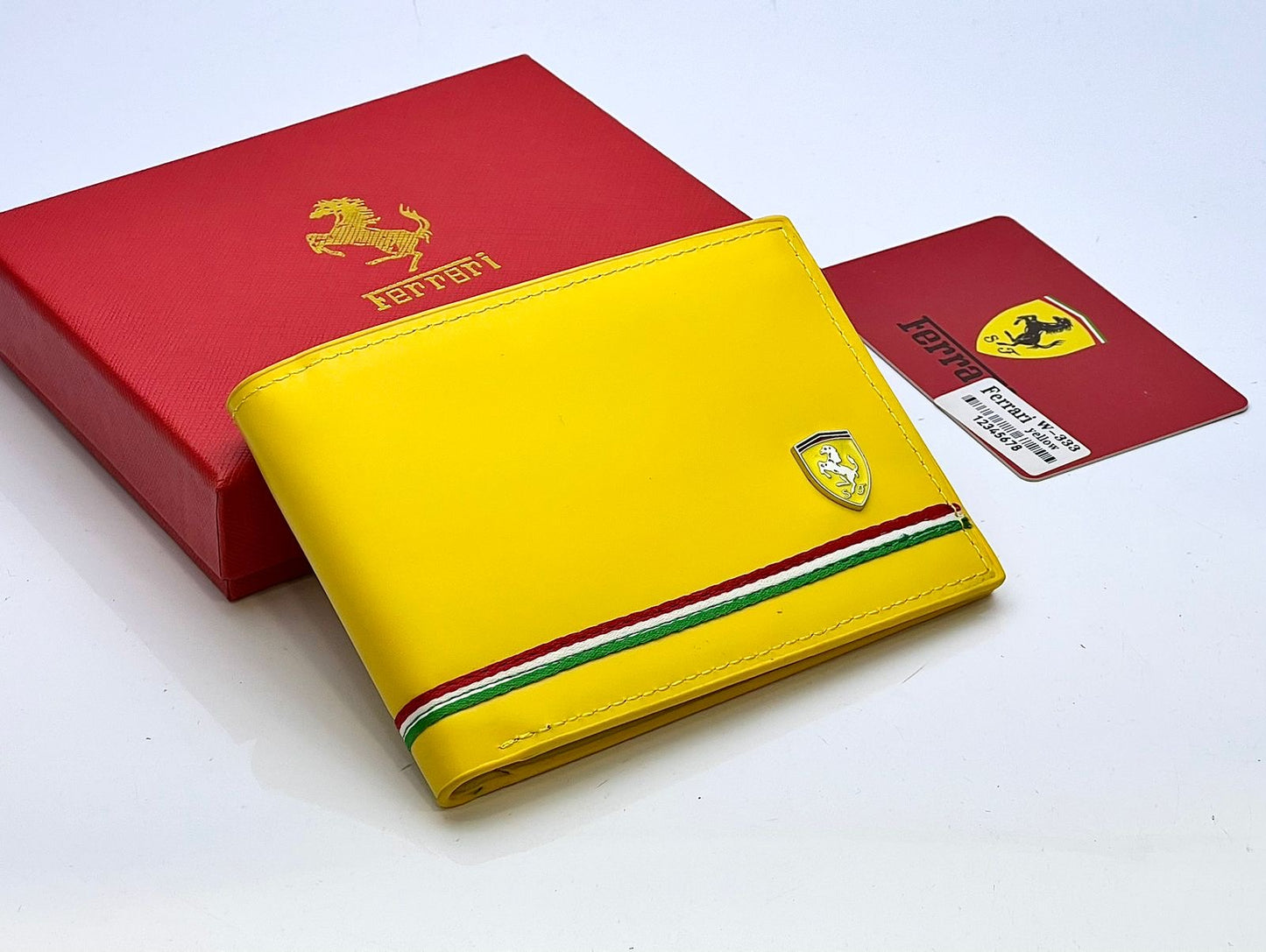 Ferrari Wallet with Brand Box & Dust Bag