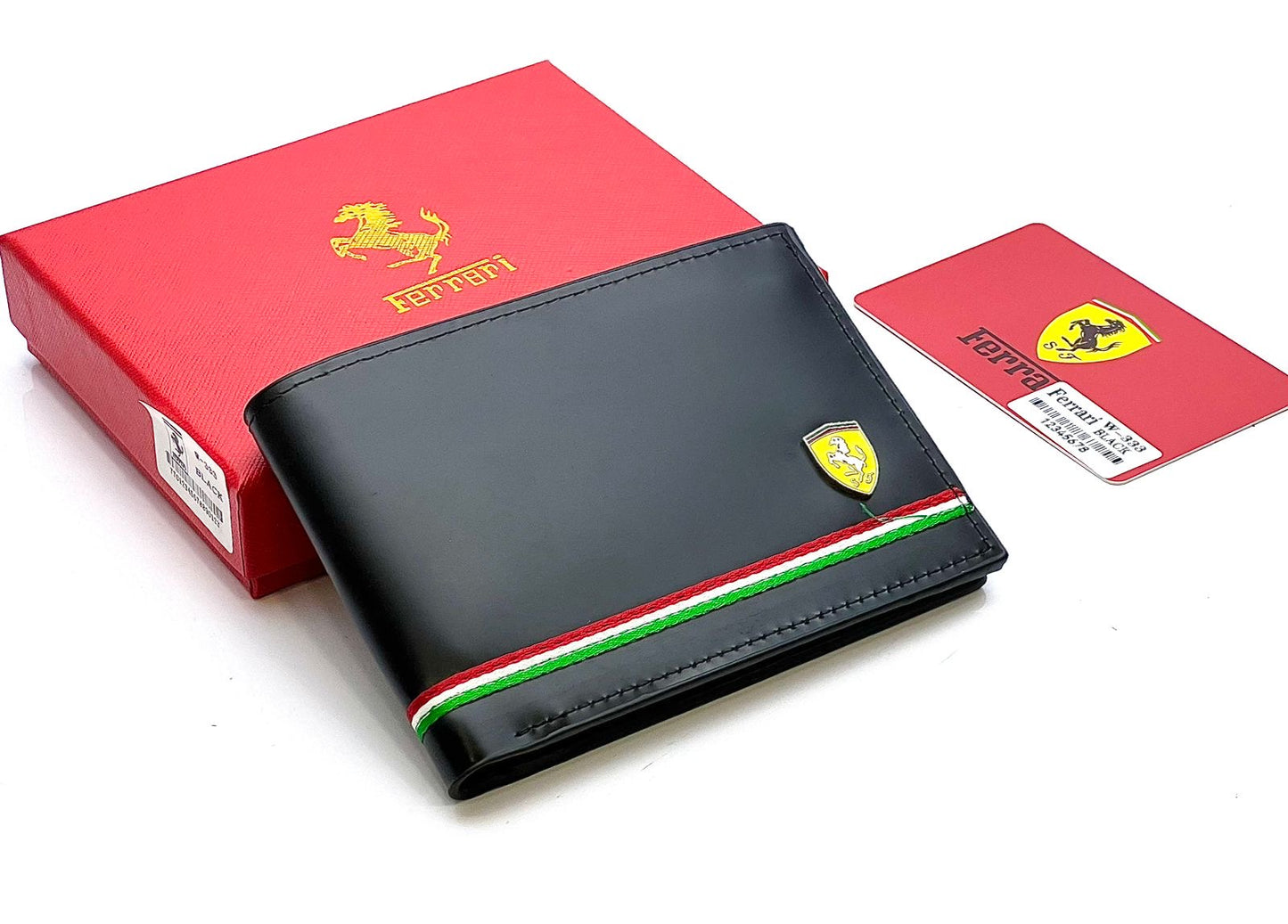 Ferrari Wallet with Brand Box & Dust Bag