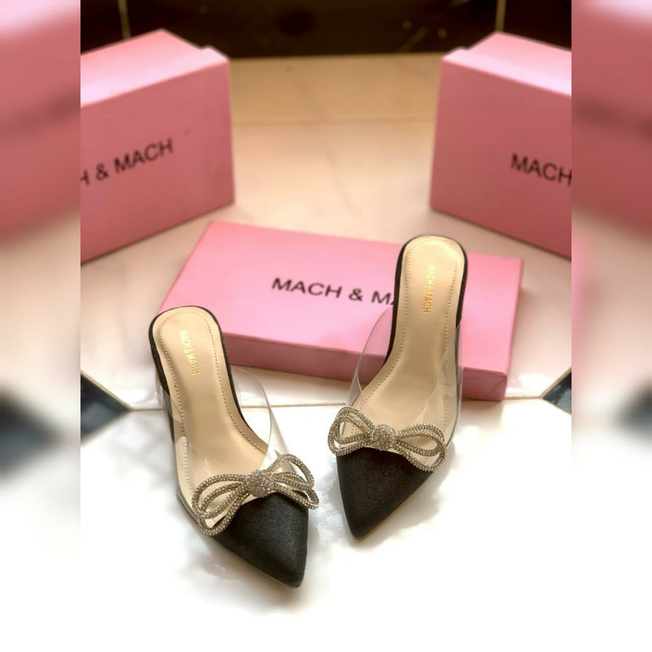 Imported Mach & Mach Heel- Black