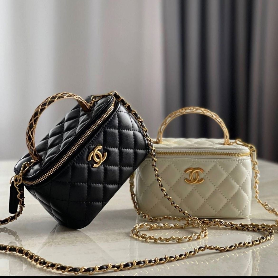 CHANEL Vanity Bag Black with Brand Box