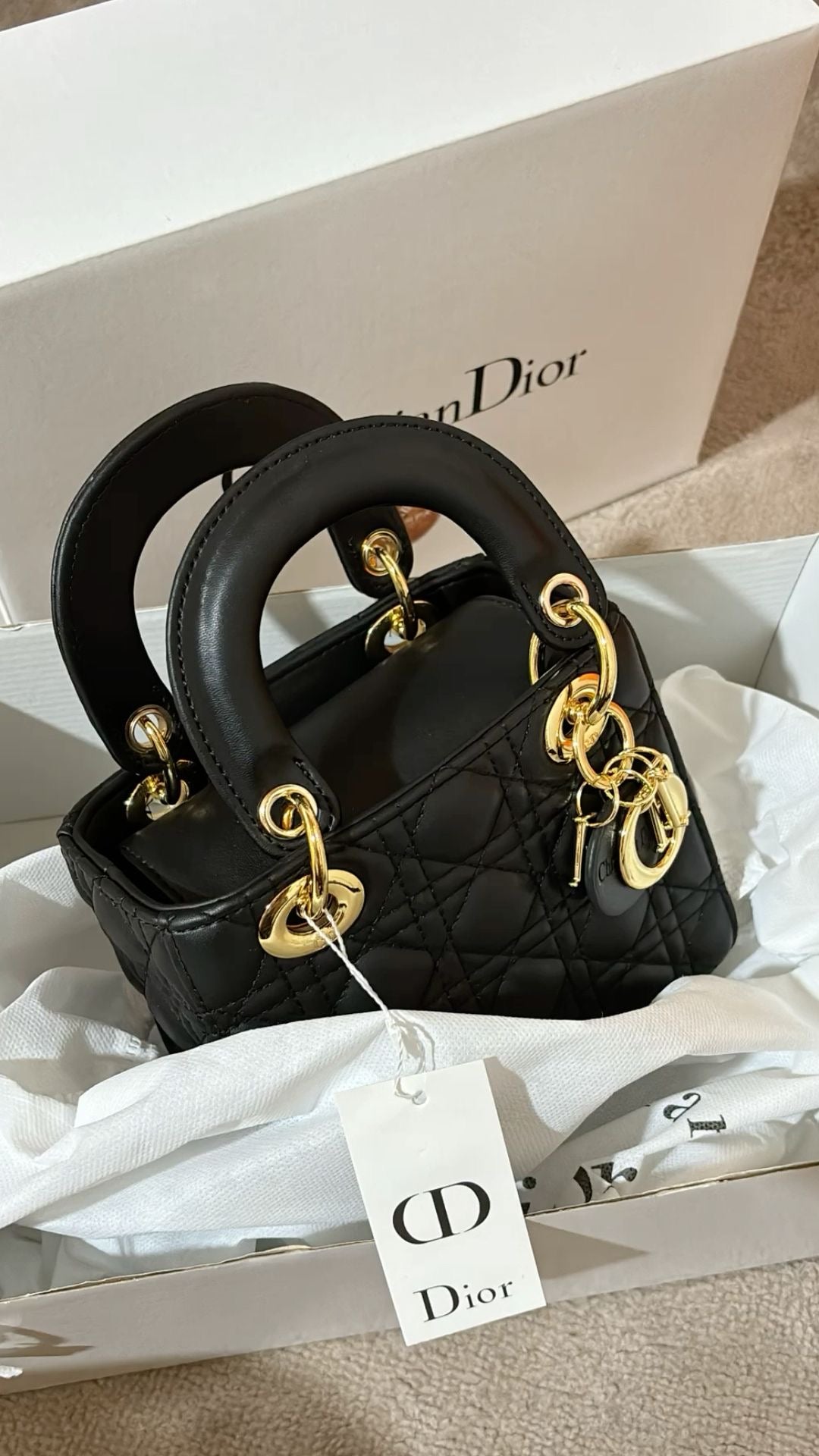 Lady Dior Bag with Brand Box