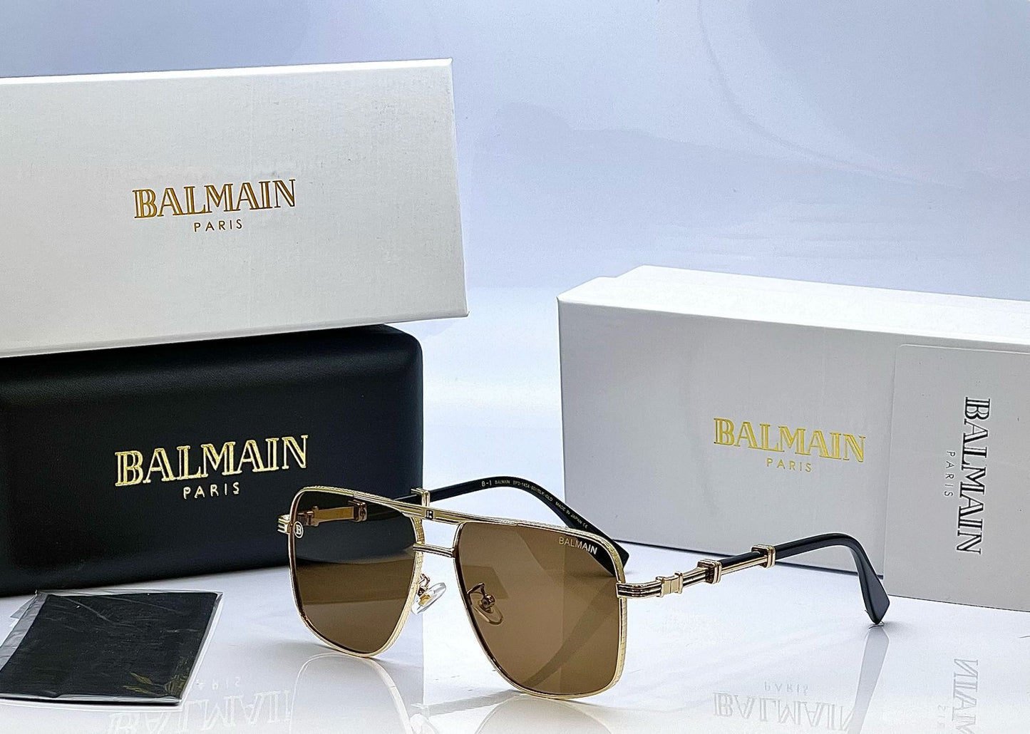 Balmain Metal Frame Sunglasses with Box