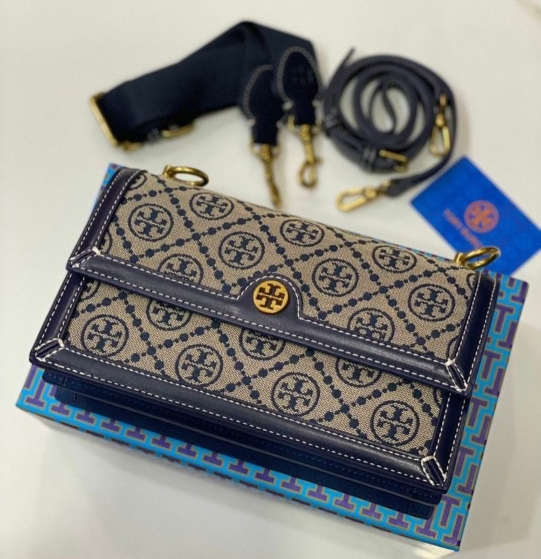 Tory Burch Jacquard Crossbody Bag with Brand Box