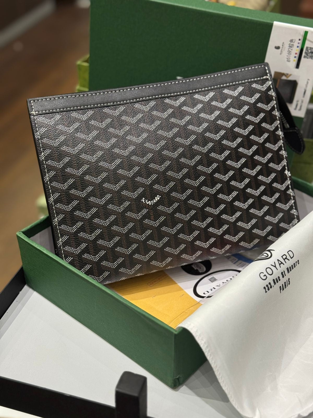 Goyard Senat MM Pouch with Brand Box