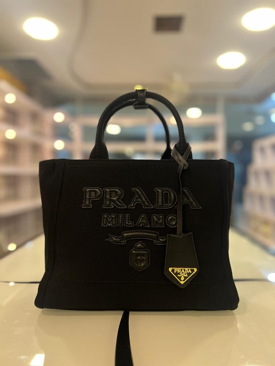 Prada milano tote bag