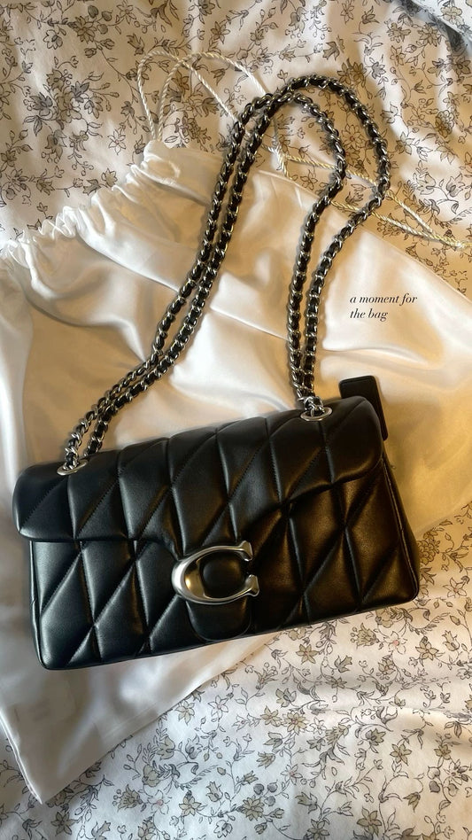 Coach Quilted Tabby Silver Hardware with Brand Box