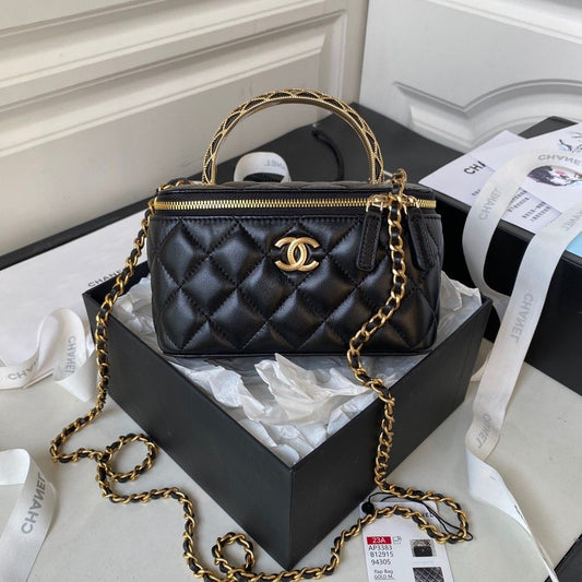 CHANEL Vanity Bag Black with Brand Box