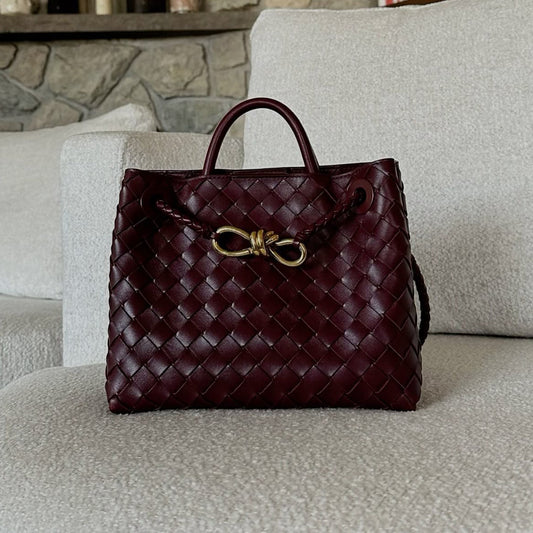 BOTTEGA VENETA BV Andioma Burgundy Bag