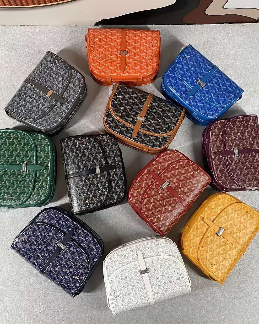 Goyard Belvedere Bag with Brand Box