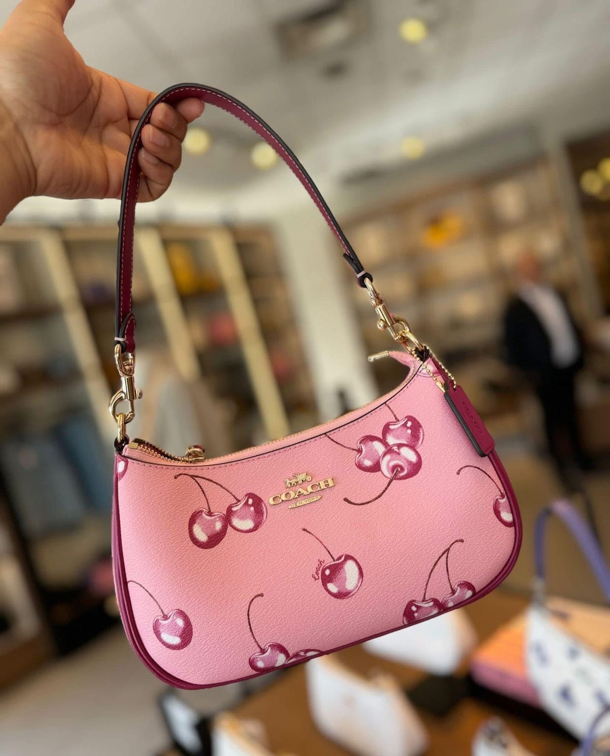 Coach Teri in Cherry with Brand Box-Same as Original