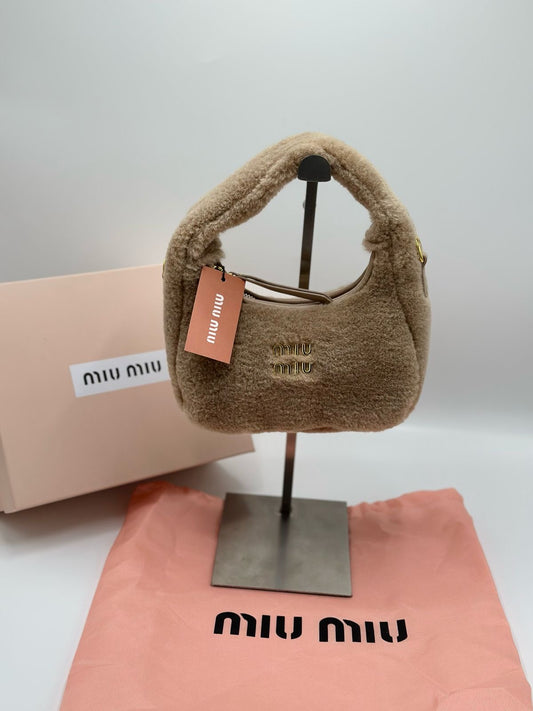Miu Miu Shearling Bag with Brand Box