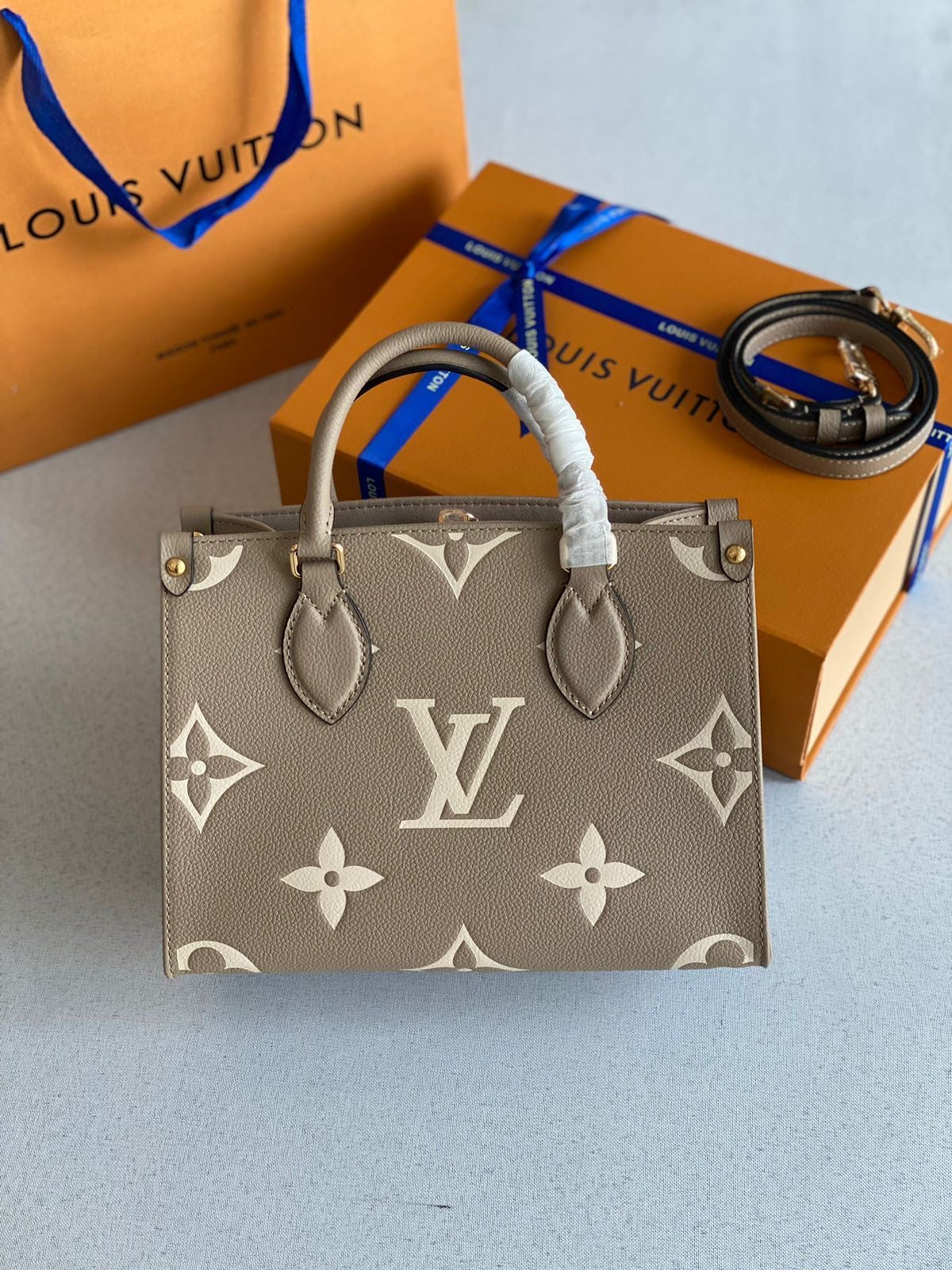 LV OnTheGO PM Tote with Brand Box