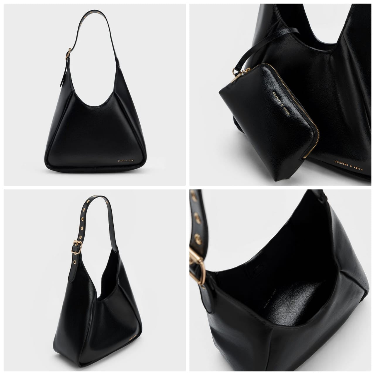 Charles & Keith Buzz Hobo Bag - 2 Piece