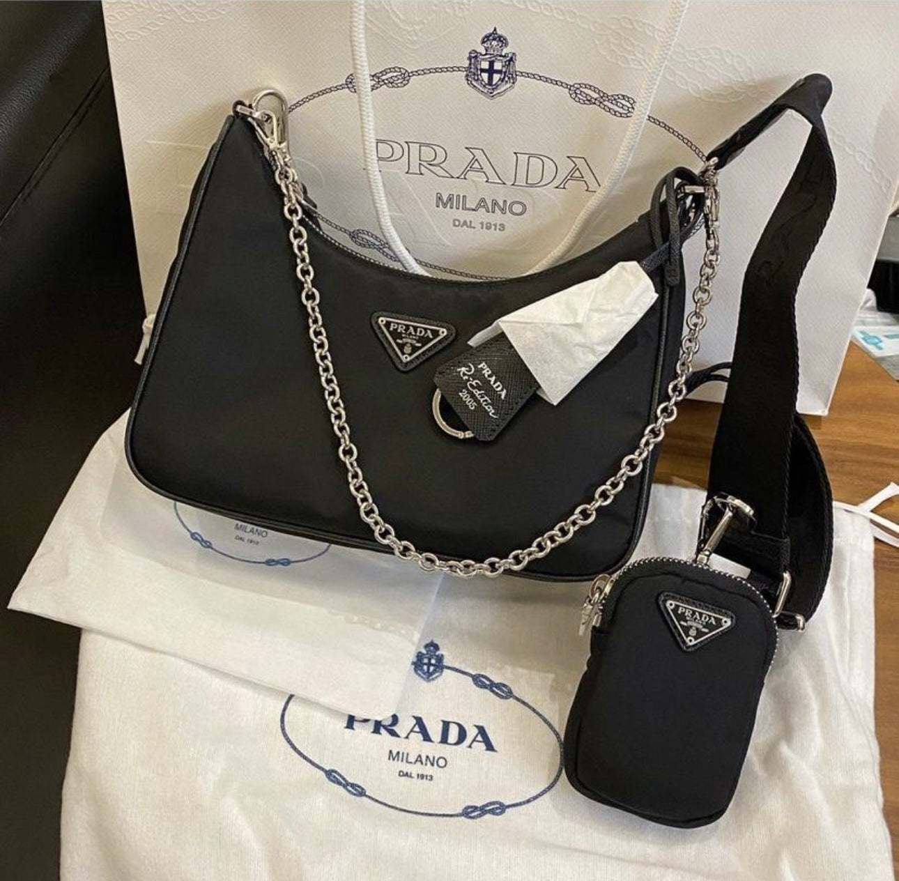 Prada Crossbody Bag with Brand Box