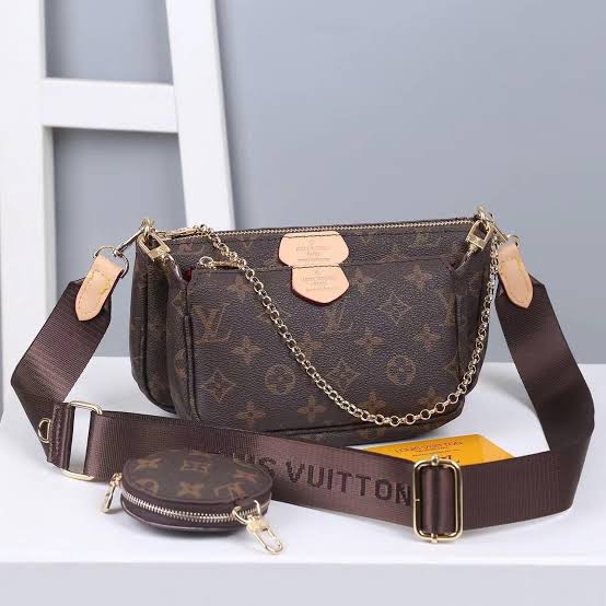 Imported LOIUS VIUTTON Cross Body Bag with Brand Box- Brown Strap