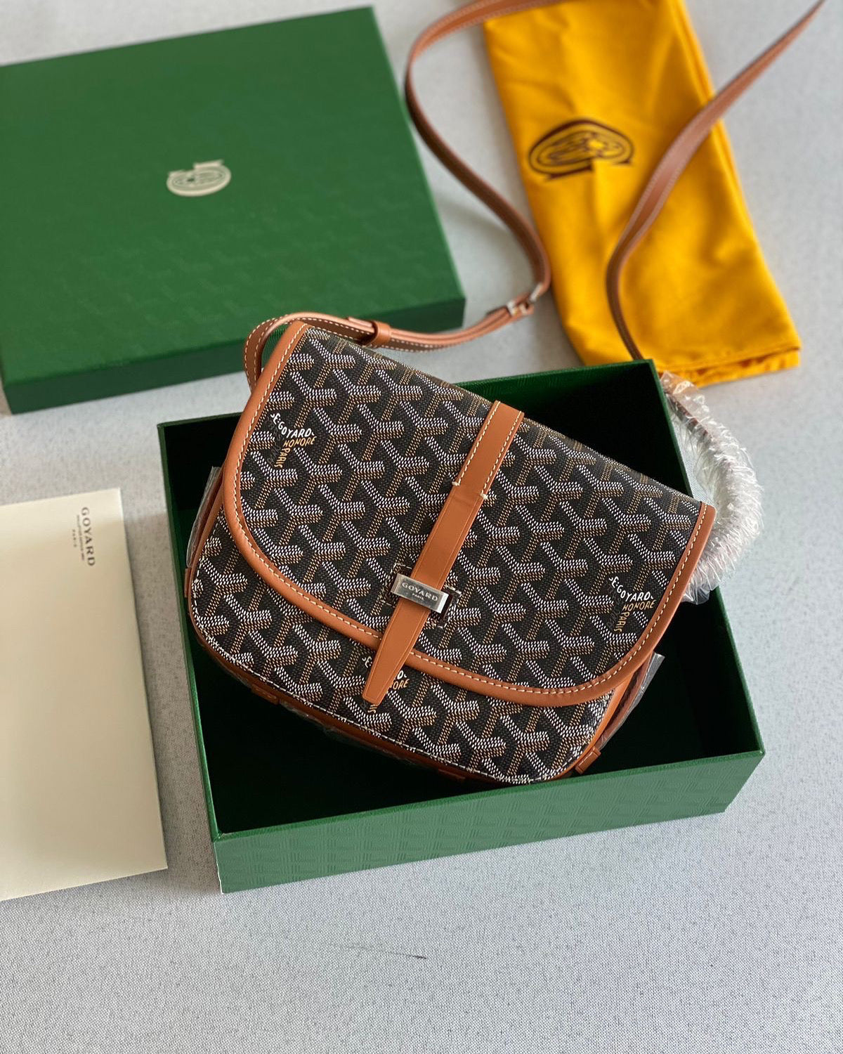 Goyard Belvedere Bag with Brand Box