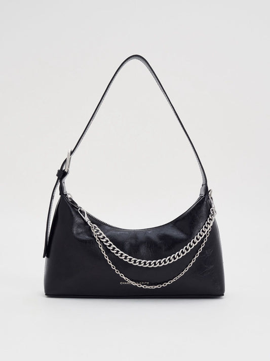 Charles & Keith Atwood Chain Embellished Shoulder Bag