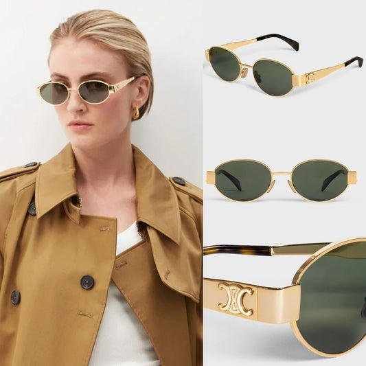 Imported CELINE sunglasses Goldenframe with Box