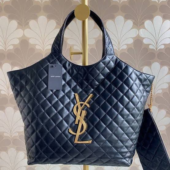 Imported YSL Quilted Tote Bag - 2 Piece