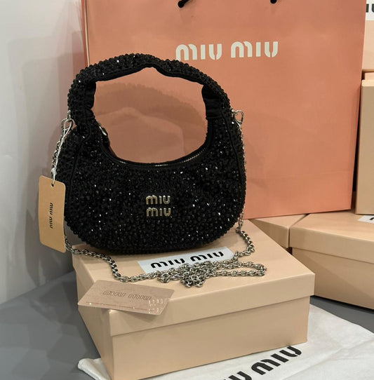 Miu Miu Crystal Rhinestone Bag with Brand Box