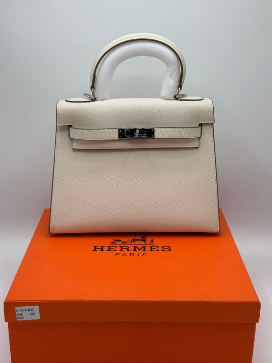 Hermes Kelly Silver Hardware with Brand Box
