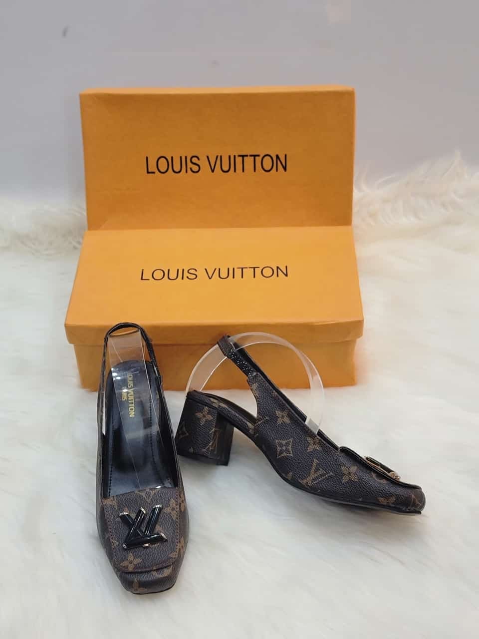 Imported LOUIS VIUTTON Block Heel