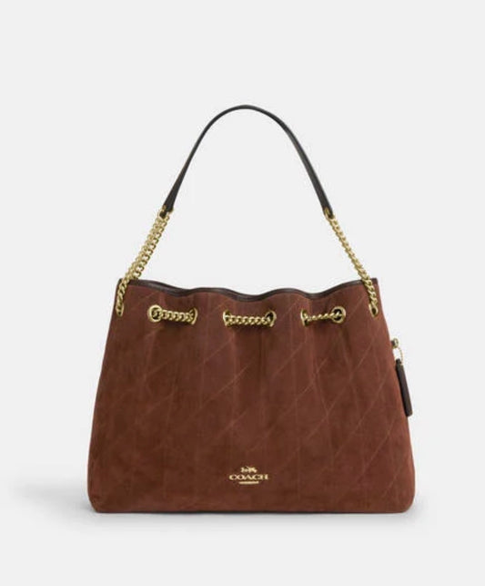 Coach Evelyn Shoulder Bag with Brand Box- Suede